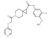 N-(3-chloro-4-methoxyphenyl)-6-[(4-pyridinylthio)acetyl]-6-azaspiro[2.5]octane-1-carboxamide