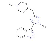 3-{1-methyl-3-[(1-methylpiperidin-4-yl)methyl]-1H-1,2,4-triazol-5-yl}-1H-indazole