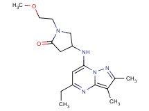 4-[(5-ethyl-2,3-dimethylpyrazolo[1,5-a]pyrimidin-7-yl)amino]-1-(2-methoxyethyl)pyrrolidin-2-one