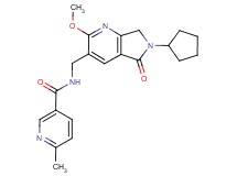 N-[(6-cyclopentyl-2-methoxy-5-oxo-6,7-dihydro-5H-pyrrolo[3,4-b]pyridin-3-yl)methyl]-6-methylnicotinamide