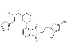 1-{2-[2-(3,5-dimethyl-1H-pyrazol-1-yl)ethyl]-1,3-dioxo-2,3-dihydro-1H-isoindol-4-yl}-N-(2-furylmethyl)-N-methyl-3-piperidinecarboxamide
