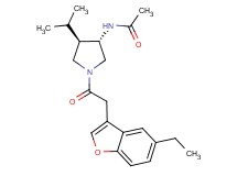 N-{(3S*,4R*)-1-[(5-ethyl-1-benzofuran-3-yl)acetyl]-4-isopropyl-3-pyrrolidinyl}acetamide