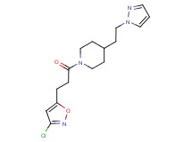 1-[3-(3-chloro-5-isoxazolyl)propanoyl]-4-[2-(1H-pyrazol-1-yl)ethyl]piperidine