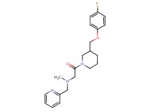 (2-{3-[(4-fluorophenoxy)methyl]-1-piperidinyl}-2-oxoethyl)methyl(2-pyridinylmethyl)amine