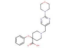 1-[(2-morpholin-4-ylpyrimidin-5-yl)methyl]-4-phenoxypiperidine-4-carboxylic acid