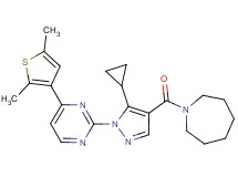 1-({5-cyclopropyl-1-[4-(2,5-dimethyl-3-thienyl)-2-pyrimidinyl]-1H-pyrazol-4-yl}carbonyl)azepane