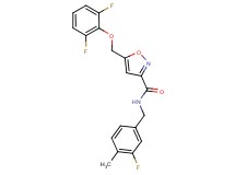 5-[(2,6-difluorophenoxy)methyl]-N-(3-fluoro-4-methylbenzyl)-3-isoxazolecarboxamide