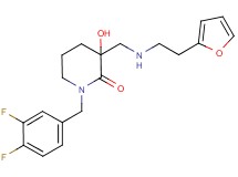 1-(3,4-difluorobenzyl)-3-({[2-(2-furyl)ethyl]amino}methyl)-3-hydroxypiperidin-2-one