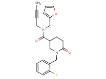 N-2-butyn-1-yl-1-(2-fluorobenzyl)-N-(2-furylmethyl)-6-oxo-3-piperidinecarboxamide