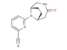 6-[(1S*,6R*)-4-oxo-3,9-diazabicyclo[4.2.1]non-9-yl]pyridine-2-carbonitrile