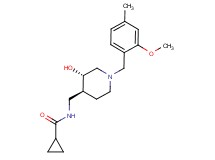 N-{[(3S*,4S*)-3-hydroxy-1-(2-methoxy-4-methylbenzyl)piperidin-4-yl]methyl}cyclopropanecarboxamide
