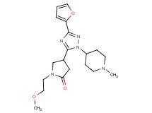 4-[3-(2-furyl)-1-(1-methylpiperidin-4-yl)-1H-1,2,4-triazol-5-yl]-1-(2-methoxyethyl)pyrrolidin-2-one