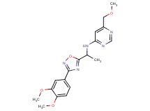 N-{1-[3-(3,4-dimethoxyphenyl)-1,2,4-oxadiazol-5-yl]ethyl}-6-(methoxymethyl)pyrimidin-4-amine