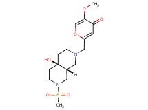 2-{[(4aR*,8aR*)-4a-hydroxy-7-(methylsulfonyl)octahydro-2,7-naphthyridin-2(1H)-yl]methyl}-5-methoxy-4H-pyran-4-one