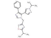 5-isopropyl-3-{[5-(1-isopropyl-1H-pyrazol-4-yl)-4-phenyl-1H-imidazol-1-yl]methyl}-1,2,4-oxadiazole