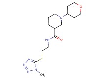 N-{2-[(1-methyl-1H-tetrazol-5-yl)thio]ethyl}-1-(tetrahydro-2H-pyran-4-yl)-3-piperidinecarboxamide