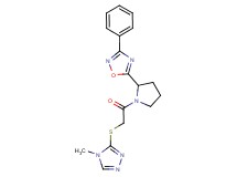 5-(1-{[(4-methyl-4H-1,2,4-triazol-3-yl)thio]acetyl}-2-pyrrolidinyl)-3-phenyl-1,2,4-oxadiazole
