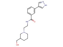 N-{2-[3-(hydroxymethyl)piperidin-1-yl]ethyl}-3-(1H-pyrazol-4-yl)benzamide