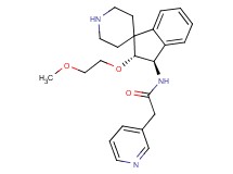 N-[(2R*,3R*)-2-(2-methoxyethoxy)-2,3-dihydrospiro[indene-1,4'-piperidin]-3-yl]-2-(3-pyridinyl)acetamide