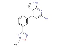 4-[3-(5-methyl-1,2,4-oxadiazol-3-yl)phenyl]-1H-pyrrolo[2,3-b]pyridin-6-amine