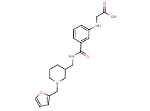({3-[({[1-(2-furylmethyl)piperidin-3-yl]methyl}amino)carbonyl]phenyl}amino)acetic acid