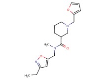 N-[(3-ethyl-5-isoxazolyl)methyl]-1-(2-furylmethyl)-N-methyl-3-piperidinecarboxamide