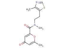 N,6-dimethyl-N-[2-(4-methyl-1,3-thiazol-5-yl)ethyl]-4-oxo-4H-pyran-2-carboxamide