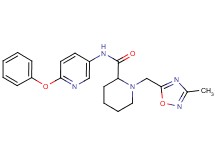 1-[(3-methyl-1,2,4-oxadiazol-5-yl)methyl]-N-(6-phenoxypyridin-3-yl)piperidine-2-carboxamide