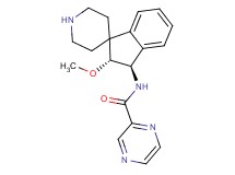 N-[rel-(2R,3R)-2-methoxy-2,3-dihydrospiro[indene-1,4'-piperidin]-3-yl]-2-pyrazinecarboxamide hydrochloride