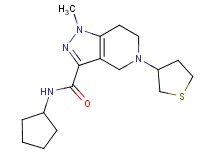N-cyclopentyl-1-methyl-5-(tetrahydro-3-thienyl)-4,5,6,7-tetrahydro-1H-pyrazolo[4,3-c]pyridine-3-carboxamide