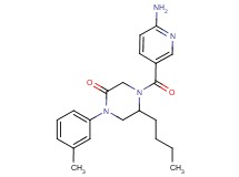 4-[(6-amino-3-pyridinyl)carbonyl]-5-butyl-1-(3-methylphenyl)-2-piperazinone