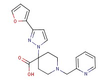 4-[3-(2-furyl)-1H-pyrazol-1-yl]-1-(pyridin-2-ylmethyl)piperidine-4-carboxylic acid