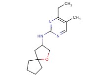 4-ethyl-5-methyl-N-1-oxaspiro[4.4]non-3-ylpyrimidin-2-amine