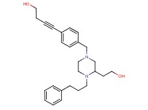 4-(4-{[3-(2-hydroxyethyl)-4-(3-phenylpropyl)-1-piperazinyl]methyl}phenyl)-3-butyn-1-ol