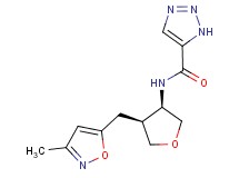 N-{(3R*,4S*)-4-[(3-methyl-5-isoxazolyl)methyl]tetrahydro-3-furanyl}-1H-1,2,3-triazole-5-carboxamide