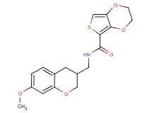 N-[(7-methoxy-3,4-dihydro-2H-chromen-3-yl)methyl]-2,3-dihydrothieno[3,4-b][1,4]dioxine-5-carboxamide