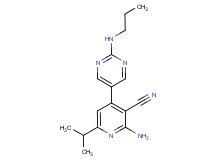 2-amino-6-isopropyl-4-[2-(propylamino)pyrimidin-5-yl]nicotinonitrile