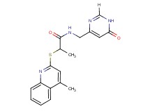 2-[(4-methylquinolin-2-yl)thio]-N-[(6-oxo-1,6-dihydropyrimidin-4-yl)methyl]propanamide