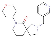 2-(pyridin-3-ylmethyl)-7-(tetrahydro-2H-pyran-4-yl)-2,7-diazaspiro[4.5]decan-6-one