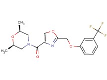 (2R*,6S*)-2,6-dimethyl-4-[(2-{[3-(trifluoromethyl)phenoxy]methyl}-1,3-oxazol-4-yl)carbonyl]morpholine