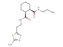 (1S*,2R*)-N-[2-(5-amino-1,3,4-thiadiazol-2-yl)ethyl]-N'-propylcyclohexane-1,2-dicarboxamide