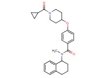 4-{[1-(cyclopropylcarbonyl)-4-piperidinyl]oxy}-N-methyl-N-(1,2,3,4-tetrahydro-1-naphthalenyl)benzamide