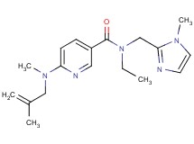 N-ethyl-N-[(1-methyl-1H-imidazol-2-yl)methyl]-6-[methyl(2-methyl-2-propen-1-yl)amino]nicotinamide