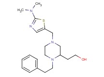 2-[4-{[2-(dimethylamino)-1,3-thiazol-5-yl]methyl}-1-(2-phenylethyl)-2-piperazinyl]ethanol