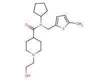 N-cyclopentyl-1-(2-hydroxyethyl)-N-[(5-methyl-2-thienyl)methyl]piperidine-4-carboxamide