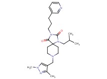 8-[(1,3-dimethyl-1H-pyrazol-4-yl)methyl]-1-isobutyl-3-[3-(3-pyridinyl)propyl]-1,3,8-triazaspiro[4.5]decane-2,4-dione