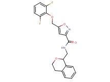 5-[(2,6-difluorophenoxy)methyl]-N-(3,4-dihydro-1H-isochromen-1-ylmethyl)-3-isoxazolecarboxamide