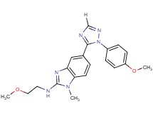 N-(2-methoxyethyl)-5-[1-(4-methoxyphenyl)-1H-1,2,4-triazol-5-yl]-1-methyl-1H-benzimidazol-2-amine