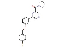 2-{3-[(4-fluorobenzyl)oxy]phenyl}-6-(pyrrolidin-1-ylcarbonyl)pyrazine