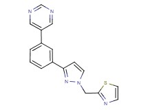 5-{3-[1-(1,3-thiazol-2-ylmethyl)-1H-pyrazol-3-yl]phenyl}pyrimidine